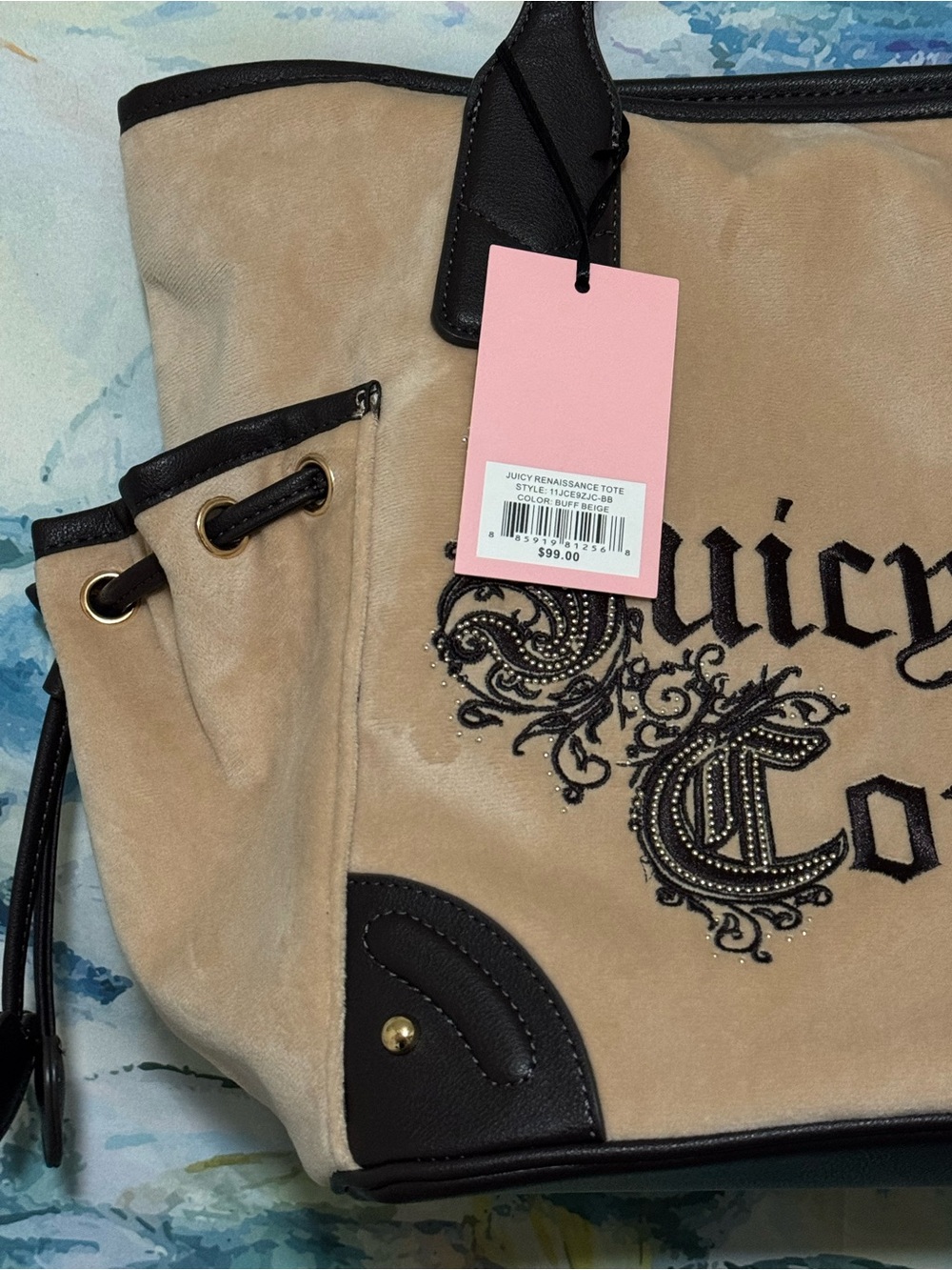 Juicy Couture Tote Bag with Brown and Gold Contrast - Picture 6 of 6